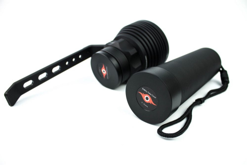 Фонарь для дайвинга Ferei Shark W168 LED: 3хCREE XHP-70 white холодный - набор фото 6
